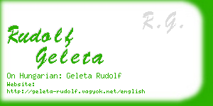 rudolf geleta business card